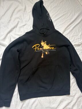 Primitive Black Hoodie with Yellow Naruto Graphic